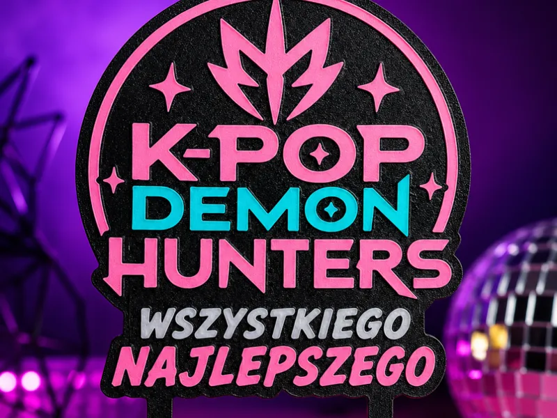 K-Pop Demon Hunters Birthday Cake Topper | 4-Color