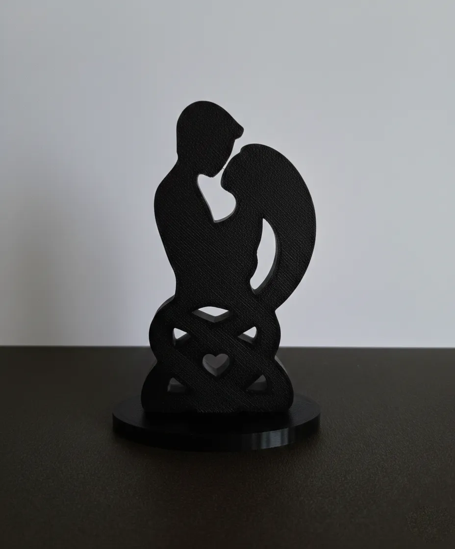 Romantic Couple Sculpture with Base - Cake Topper - Free 3D Print Model ...