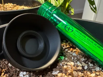 Geocache Sign Tube Cap 60mm for PET Container