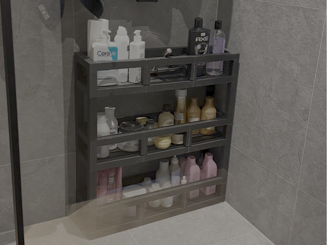 Multi-tier Bathroom Shower Shelf - 100% printable