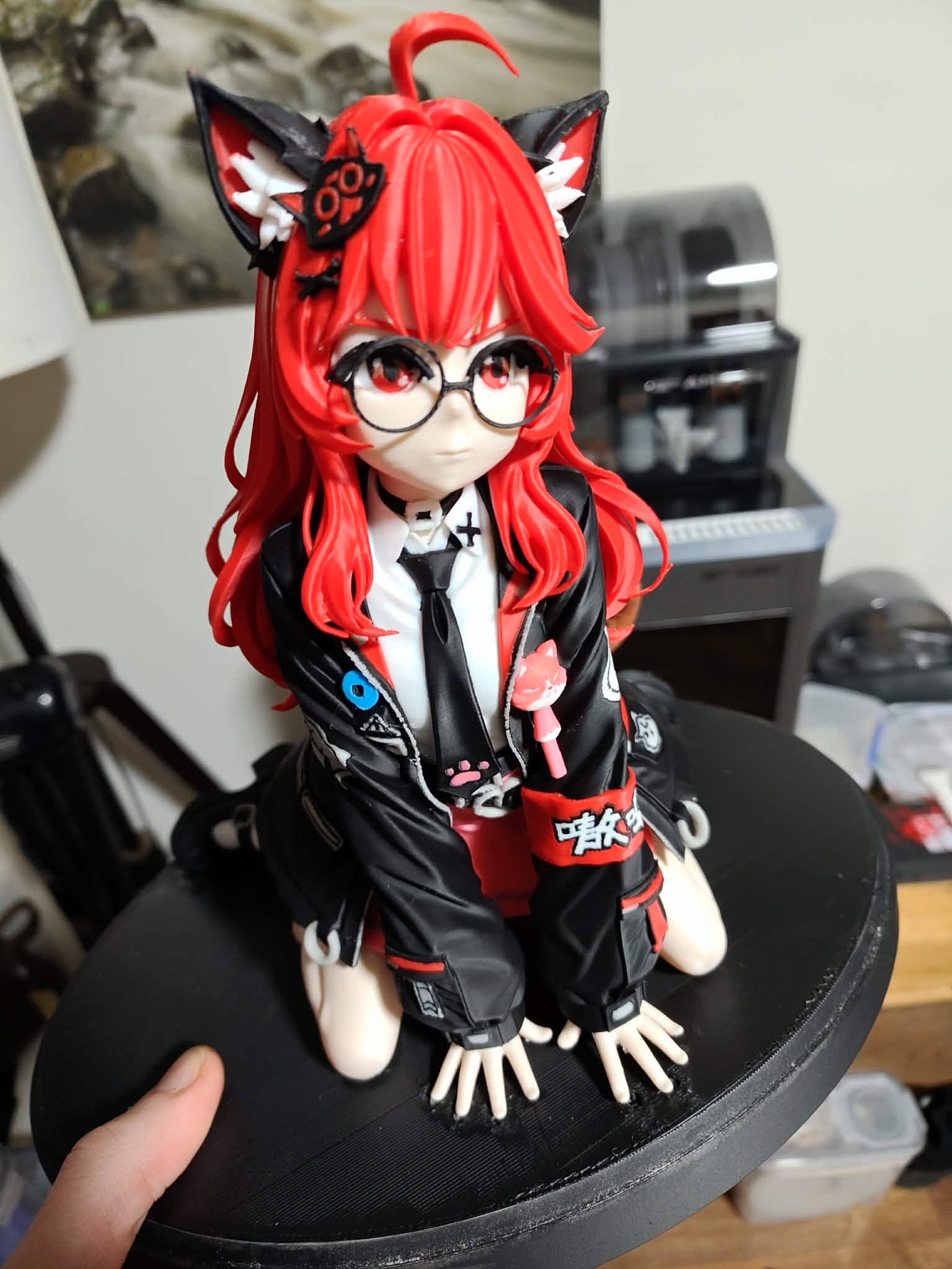 Miniatura 5 do modelo 3D 《异环》娜娜莉 手办 可爱 猫娘 高23.5cm 已分件 易上色 多色打印 AMS