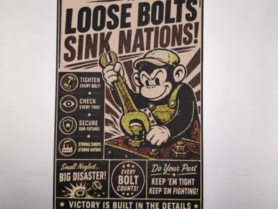 Every Bolt Counts! - Retro Propaganda Art