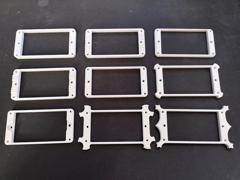 Guitar humbucker pickup ring set