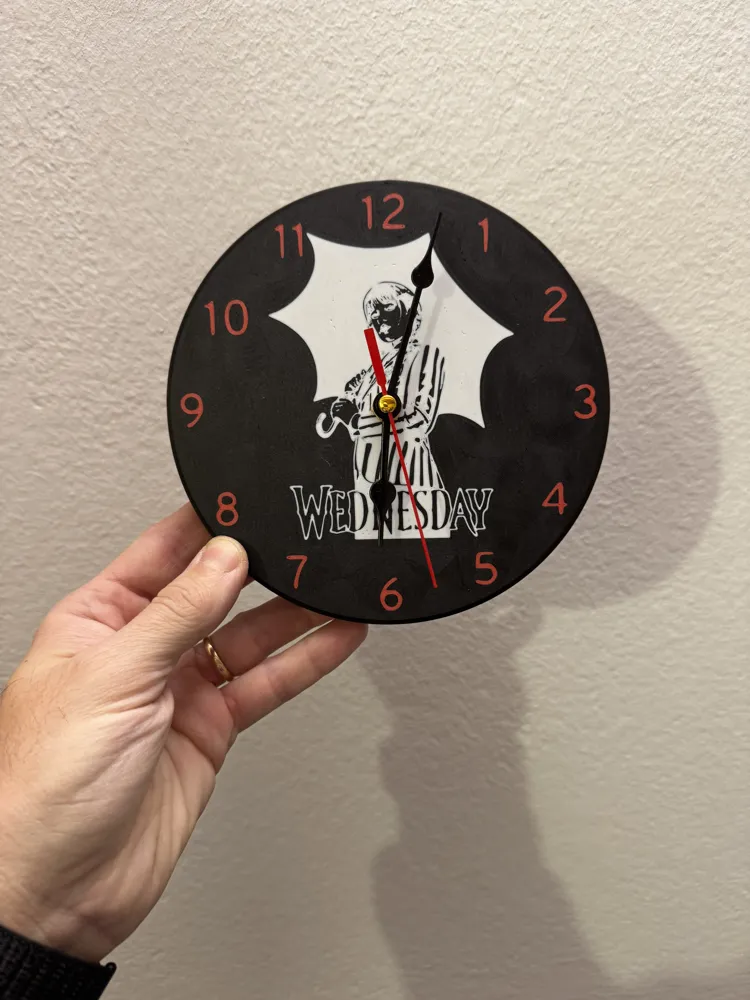 Wednesday Addams Clock - Free 3D Print Model - MakerWorld