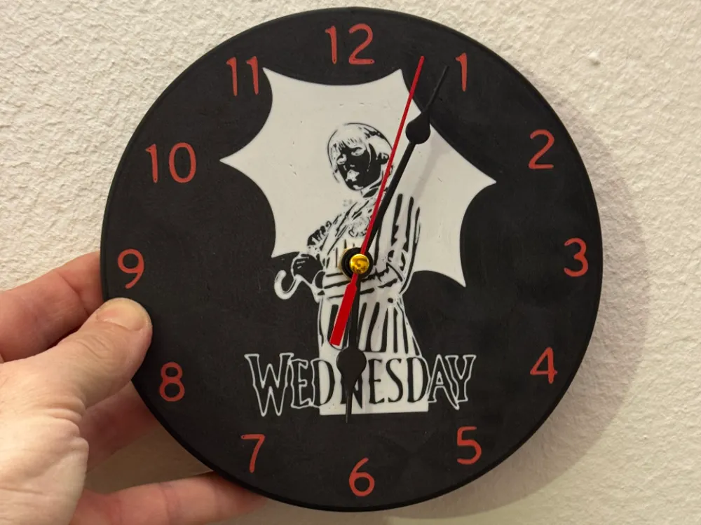 Wednesday Addams Clock - Free 3D Print Model - MakerWorld