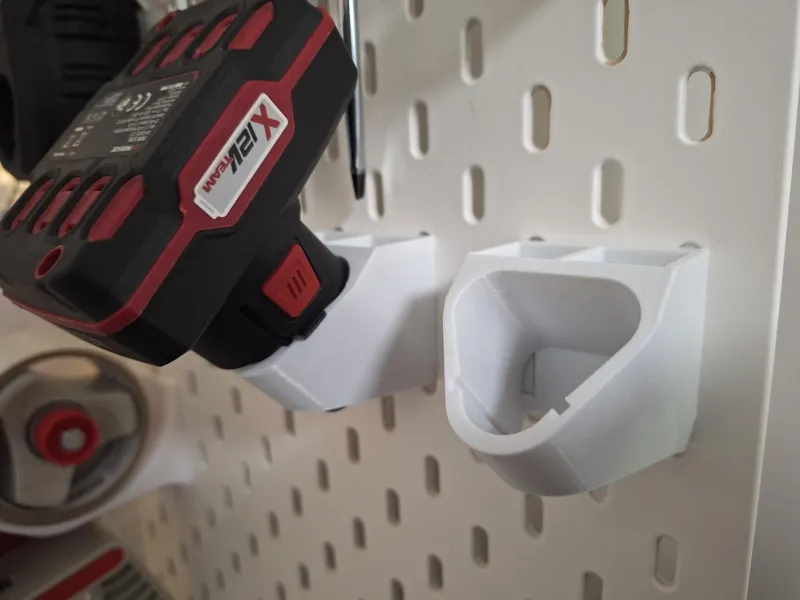 Skadis/Skådis Parkside 12V Battery Holder
