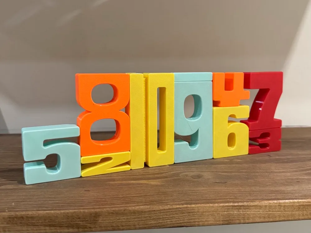 Stackable Blocks 3d STACKABLE NUMBERS BLOCKS - Accurate High in cm by 3D Poke MakerWorld ...