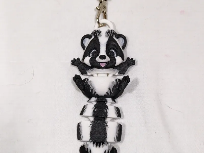 baby skunk keychain and bag charm