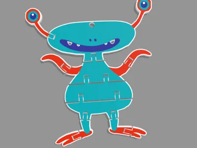 Muculus Alien keychain