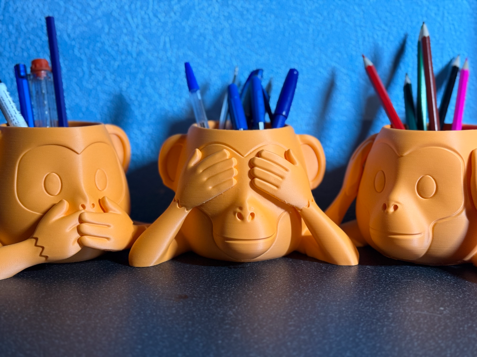 Three Wise Monkeys – Desk Organizer