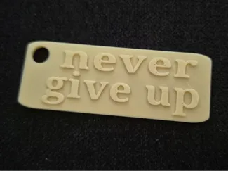 never give up - Schlüsselanhänger