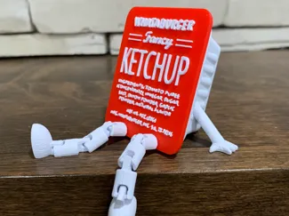 Whataburger Articulated Fancy Ketchup Packet