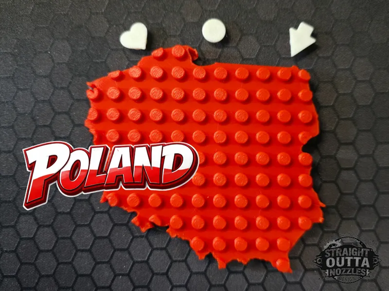 L-E-G-O inspirierte Karte "POLAND"