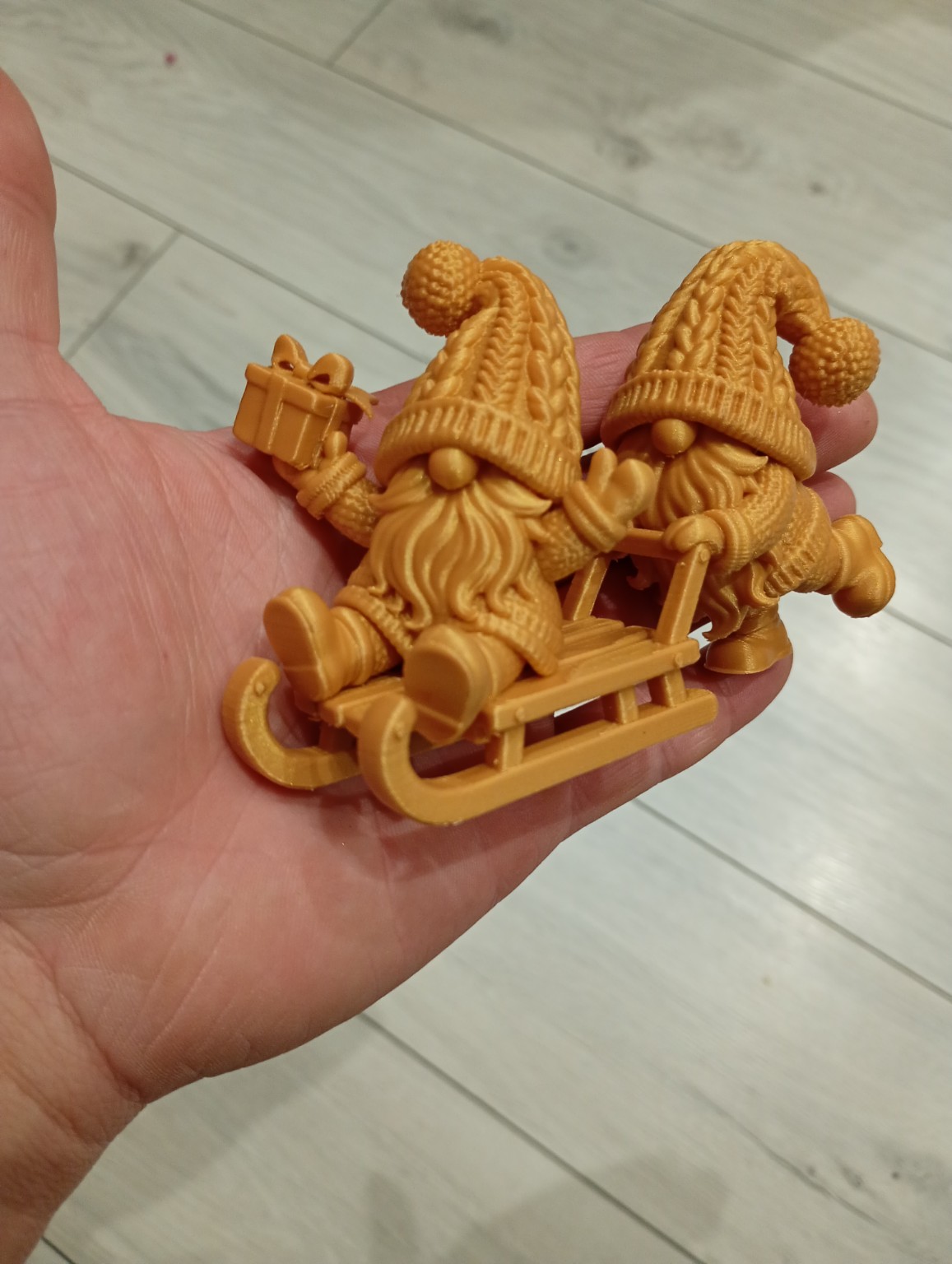 Christmas Gnomes on a Sleigh - 1