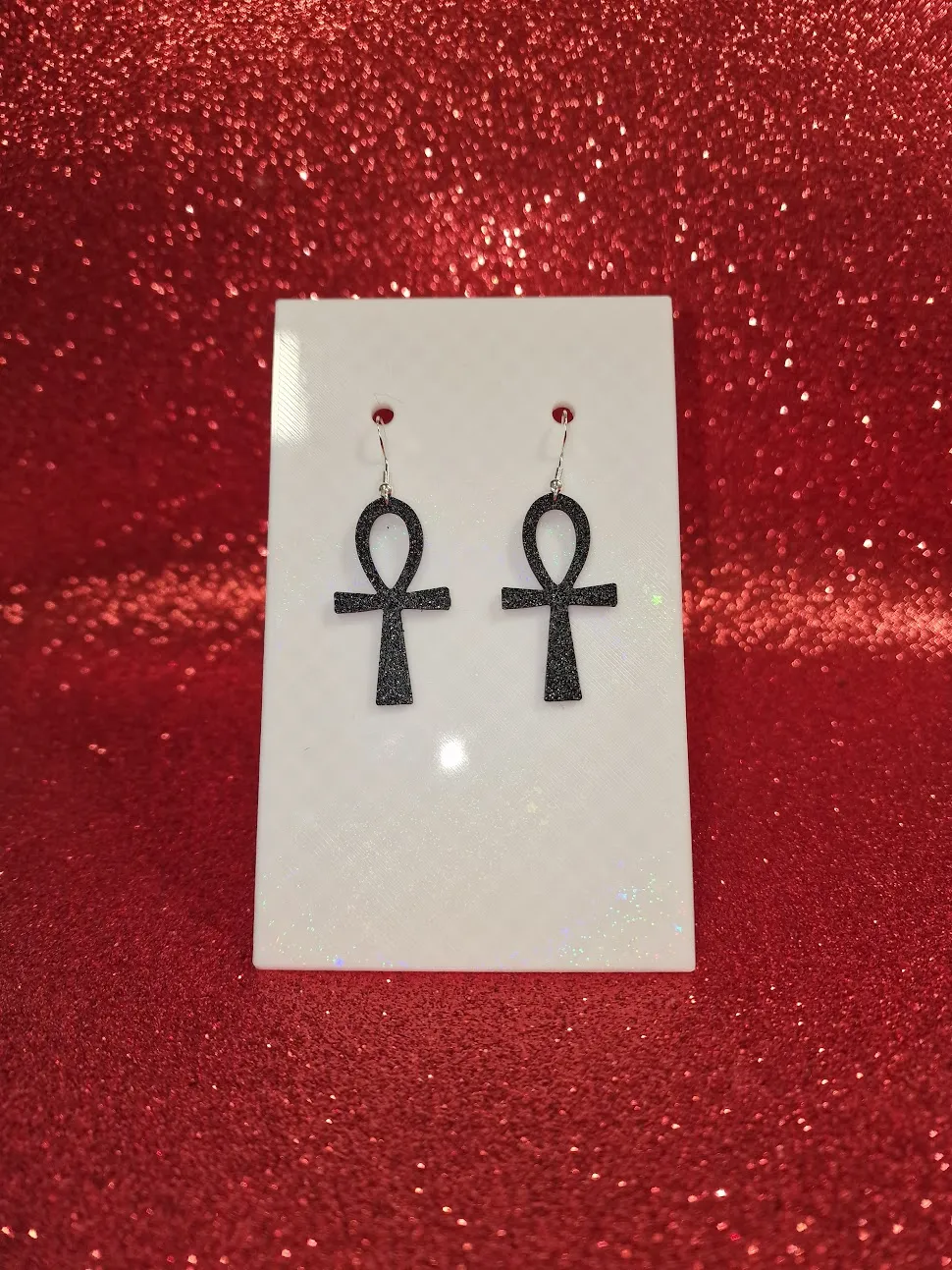 Ankh earrings view 2