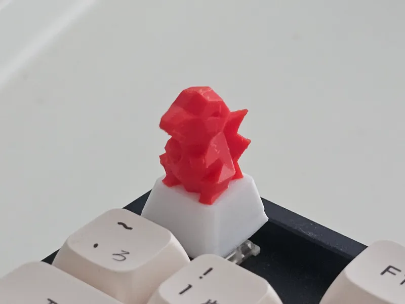 Low-Poly Cyndaquil Keycap - Cherry MX Compatible