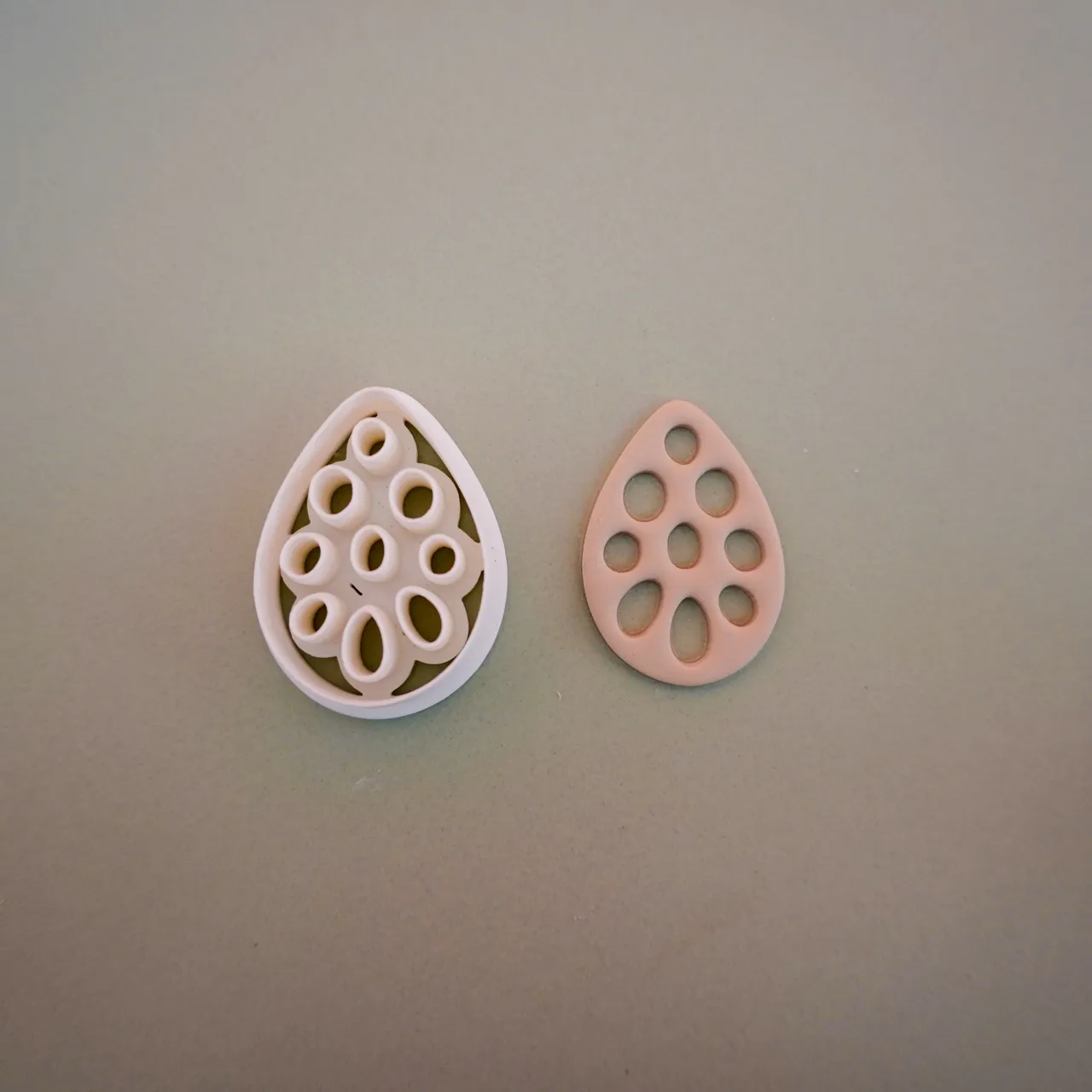 Oval Polymer Clay Cutter Earrings Necklaces view 3