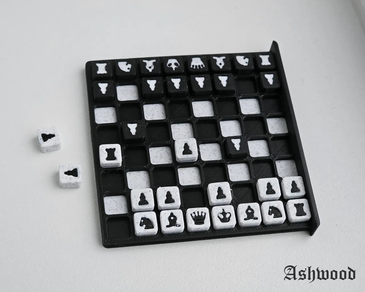 Micro travel chess set view 2