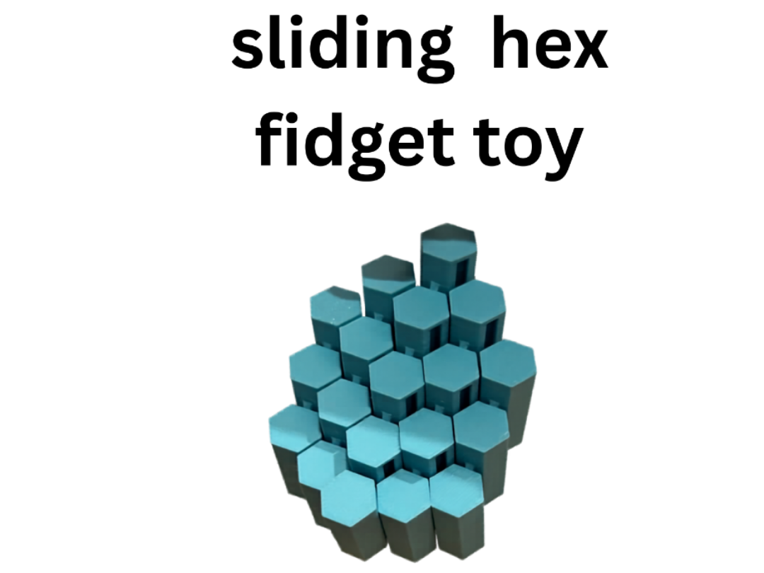 sliding hex fidget toy