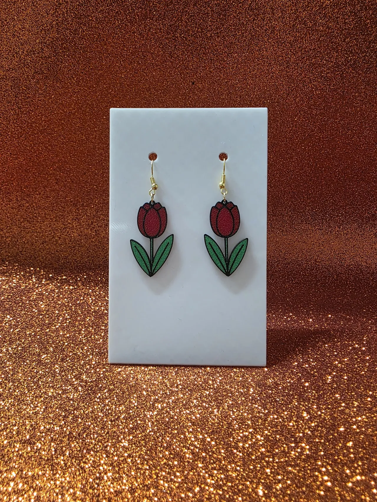 Tulipan earrings view 2