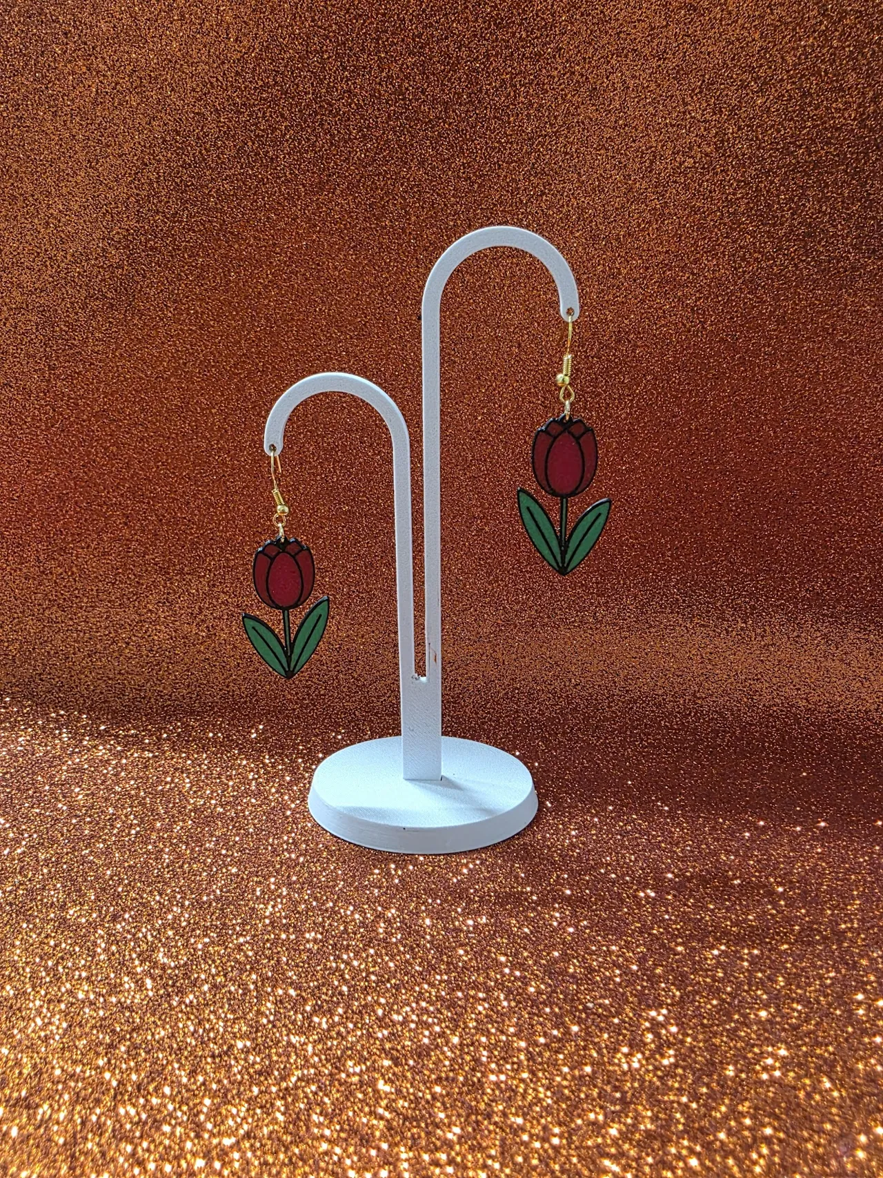 Tulipan earrings view 3