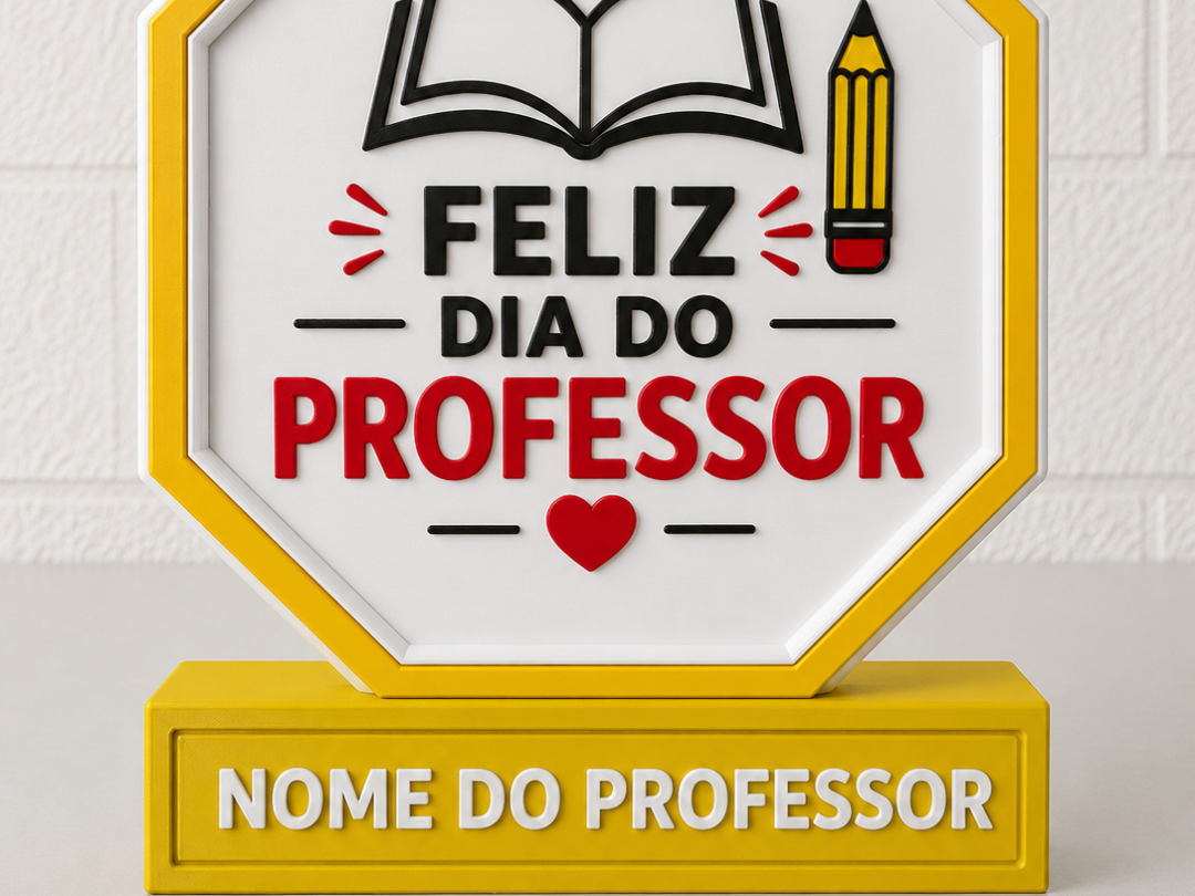 Troféu “Feliz Dia do Professor” – Personalizável - 1