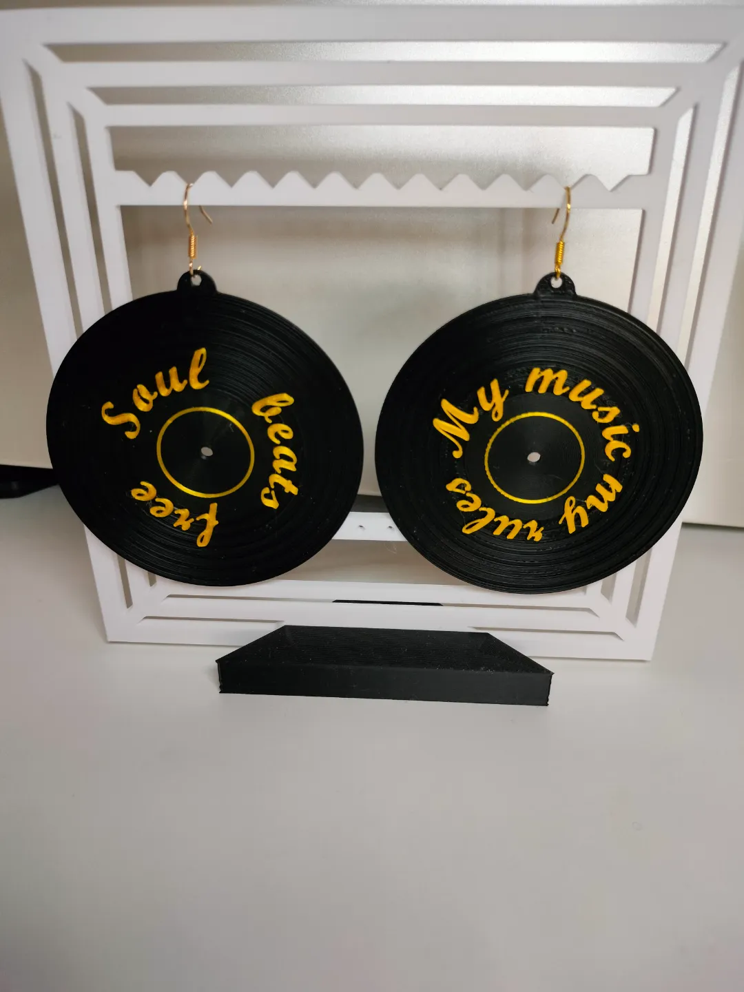 Vinyl earrings view 4