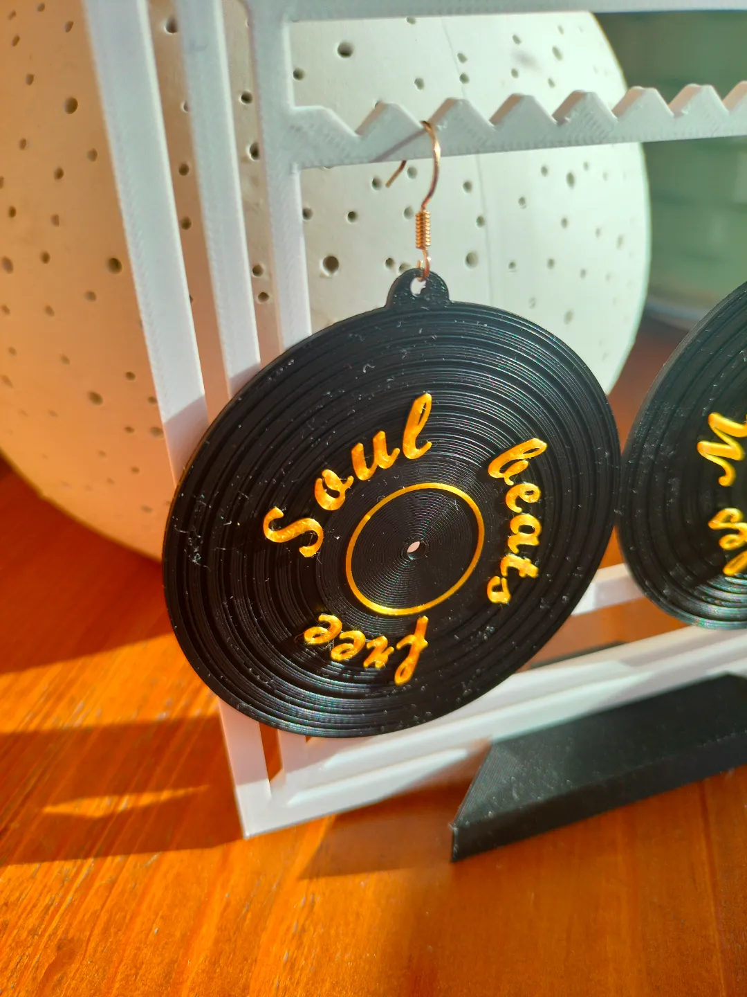 Vinyl earrings view 3