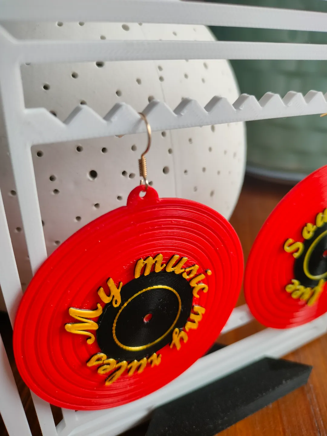 Vinyl earrings view 2