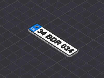 Vehicle license plate keychain (Turkey)