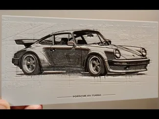 Porche 911 turbo HueForge