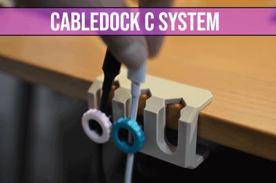 CableDock C System – Desk CableHolder with C-Clamp