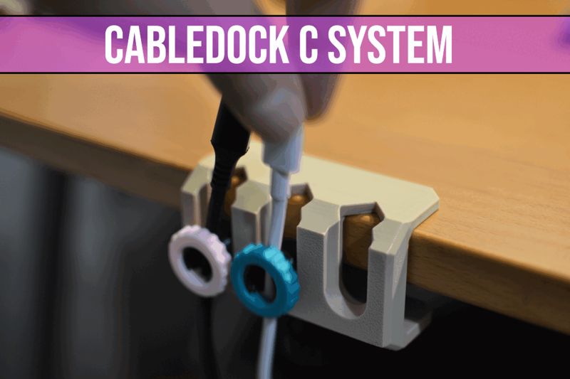 CableDock C System – Desk CableHolder with C-Clamp