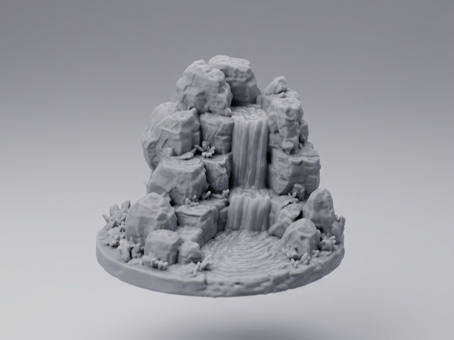 Miniature Rocky Waterfall – Scenery & Diorama