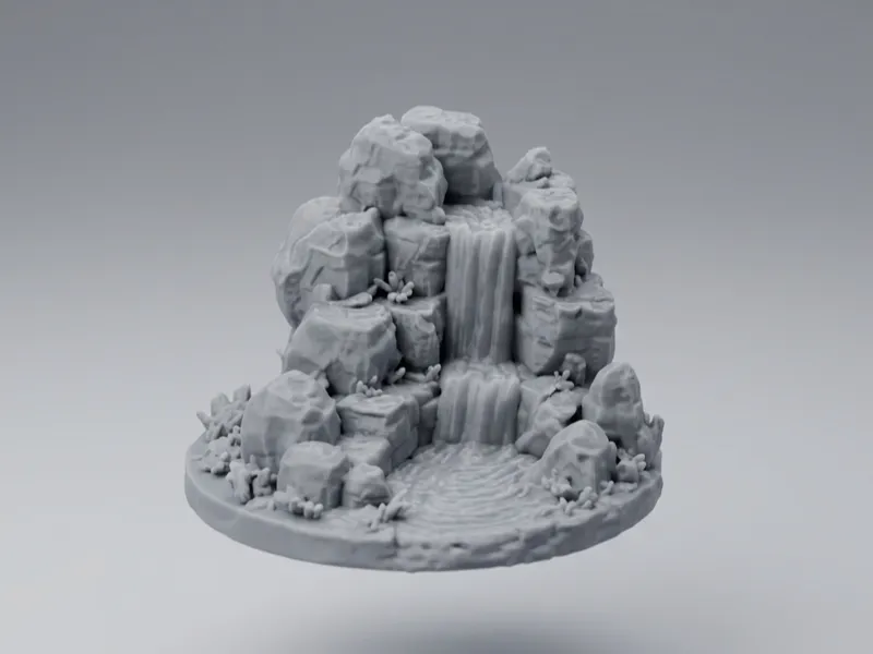 Miniature Rocky Waterfall – Scenery & Diorama