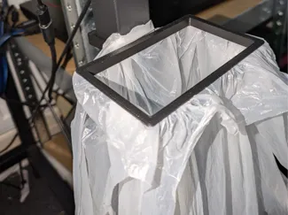 Metal Frame Desk Trash Bag holder