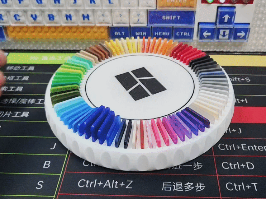 Miniatura 1 do modelo 3D 拓竹官方色卡盘旋转纵享丝滑
