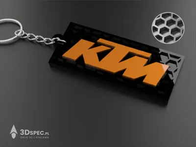 KTM logo keychain - Free 3D Print Model - MakerWorld