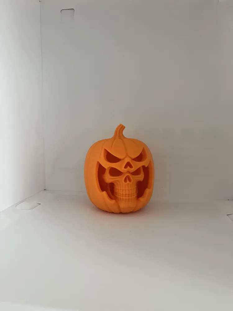 Halloween pumpkin with skull inside by Future 3D MakerWorld: Download ...
