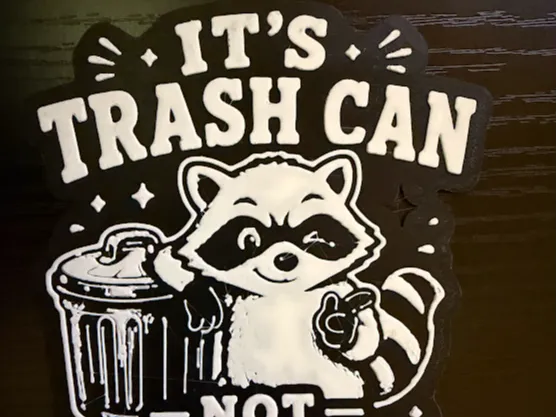 Funny Sign Raccoon - Free 3D Print Model - MakerWorld