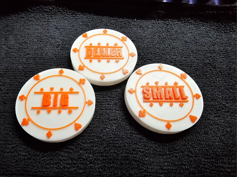 Poker Tokens (Dealer, Small & Big Blinds)