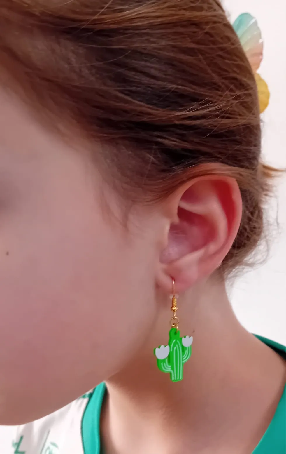 Kawaii Cactus Earrings view 3