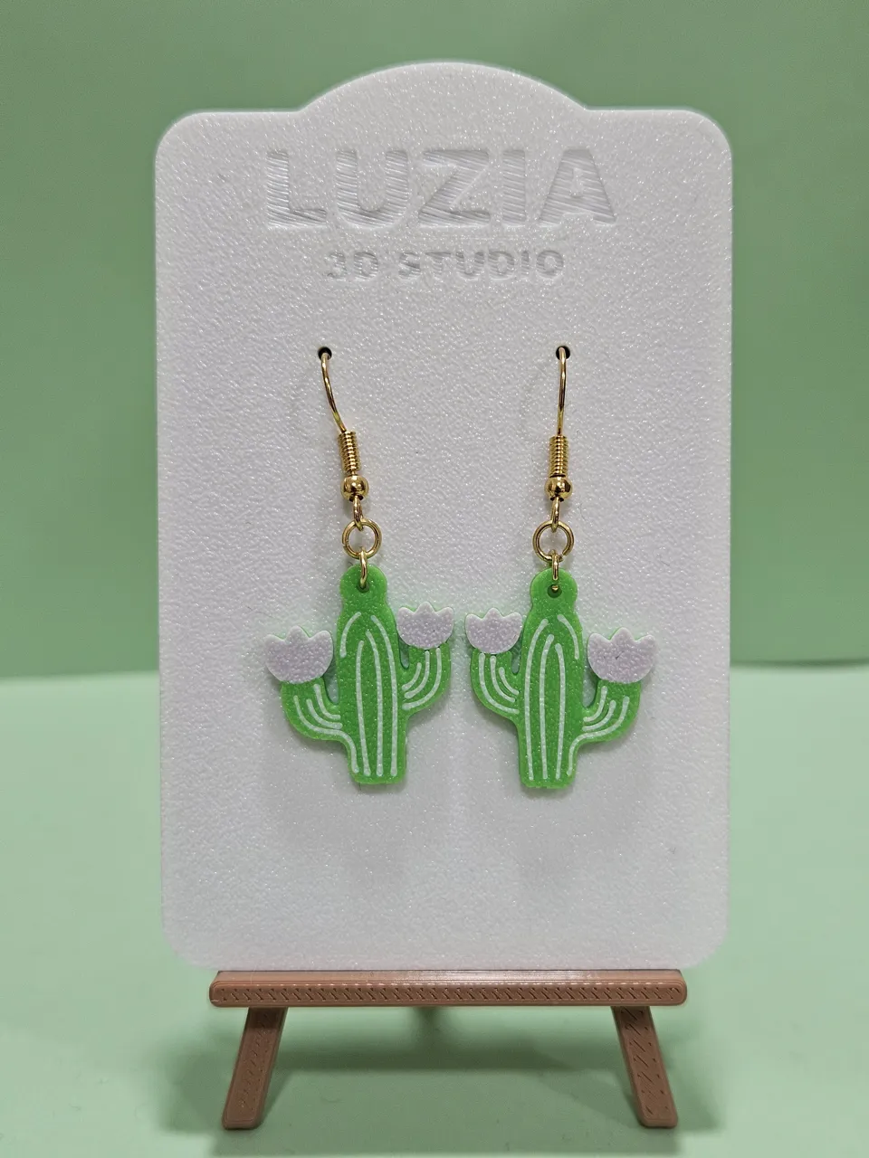 Kawaii Cactus Earrings view 4