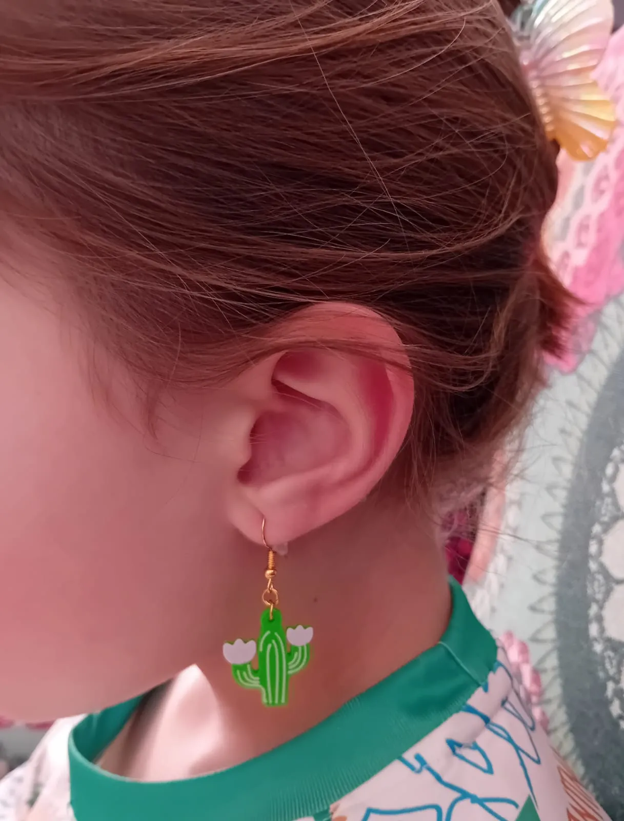 Kawaii Cactus Earrings view 2