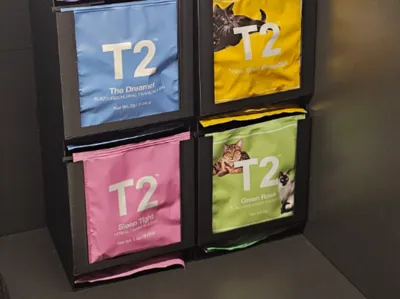 Teabag Dispenser to suit T2 bags (stackable)