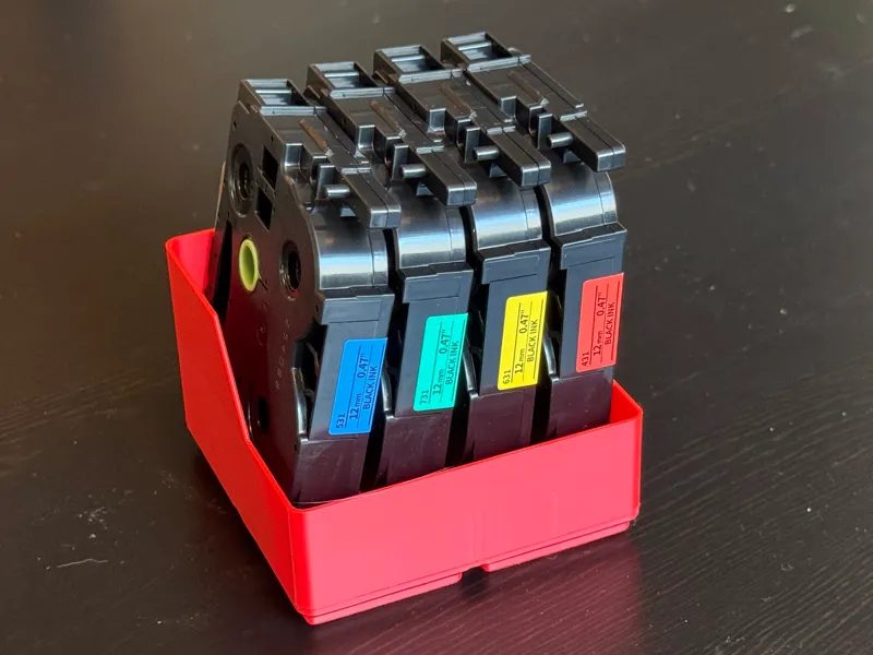 Gridfinity-Compatible 12mm Label Tape Organizer v1