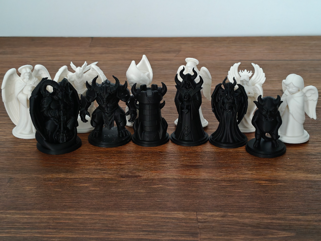Celestial Conflict: Angels vs Demons Chess Set