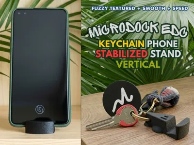 MicroDock EDC Keychain Stabilized Stand Phone