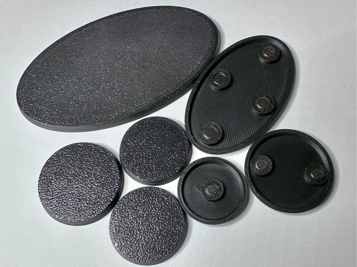 Magnet-Compatible Miniature Bases for Wargaming
