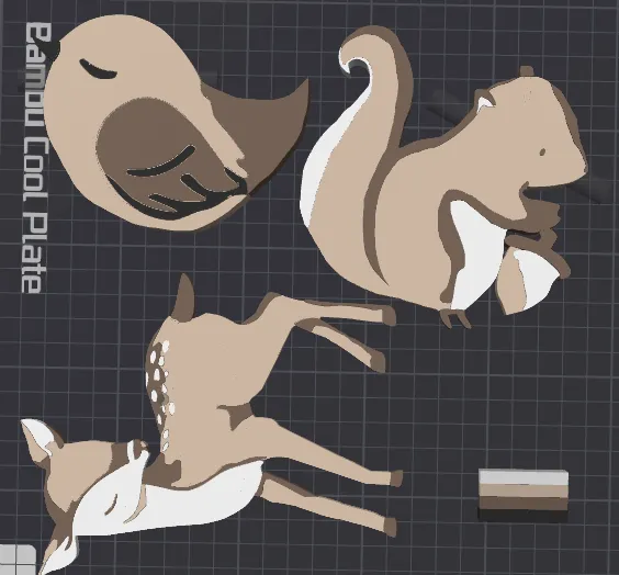 Woodland Creature Decorative Charms 